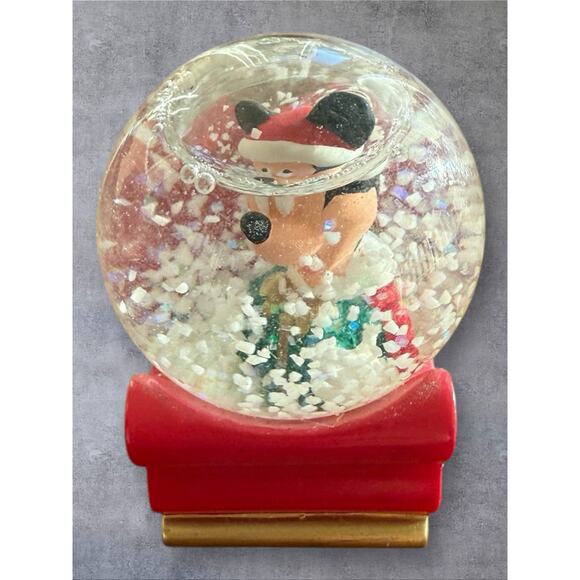 Disney JC Penney Christmas Mini Snow Globe Mickey Mouse 2003 2.5 in x 2 in - Picture 5 of 6